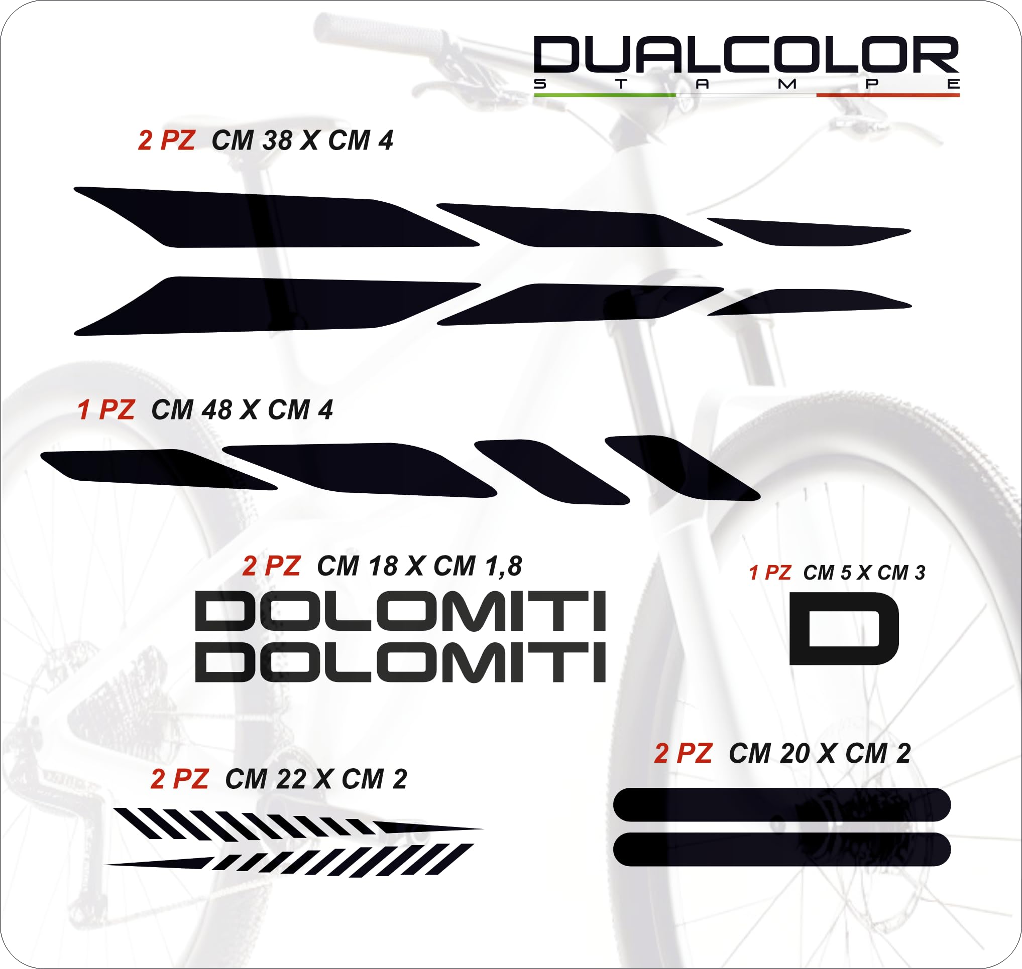Set 10 Adesivi Stickers Decal Telaio Bici Bicicletta adesivi telaio MTB Universale Protezione COD. B0170 (BLU 53)