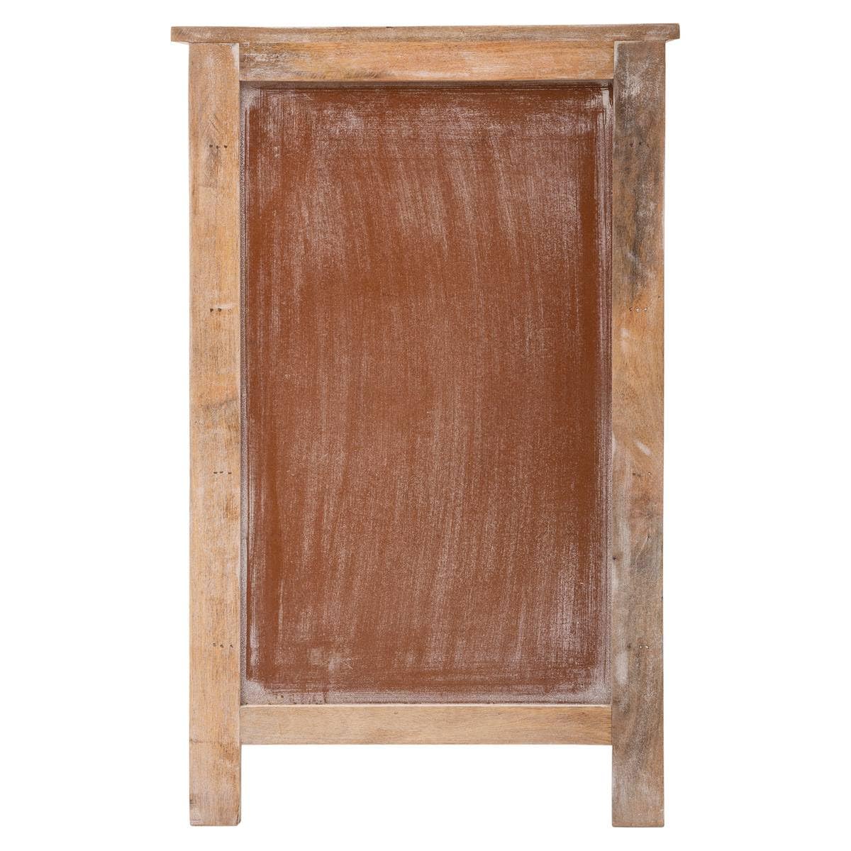 Atmosphera - Chiffonnier 4 Tiroirs Shirel - Bois de Manguier Sculpté - L 50 x P 40 x H 80 cm - pour Chambre, Salon, Entrée