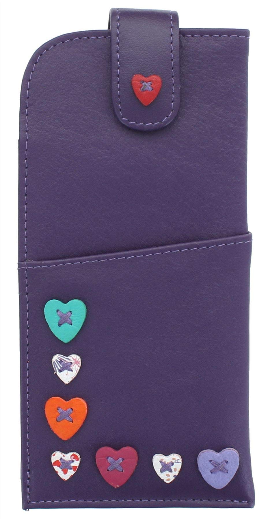 Mala Leather Purple Lucy Collection Leather Glasses Case 5158_30