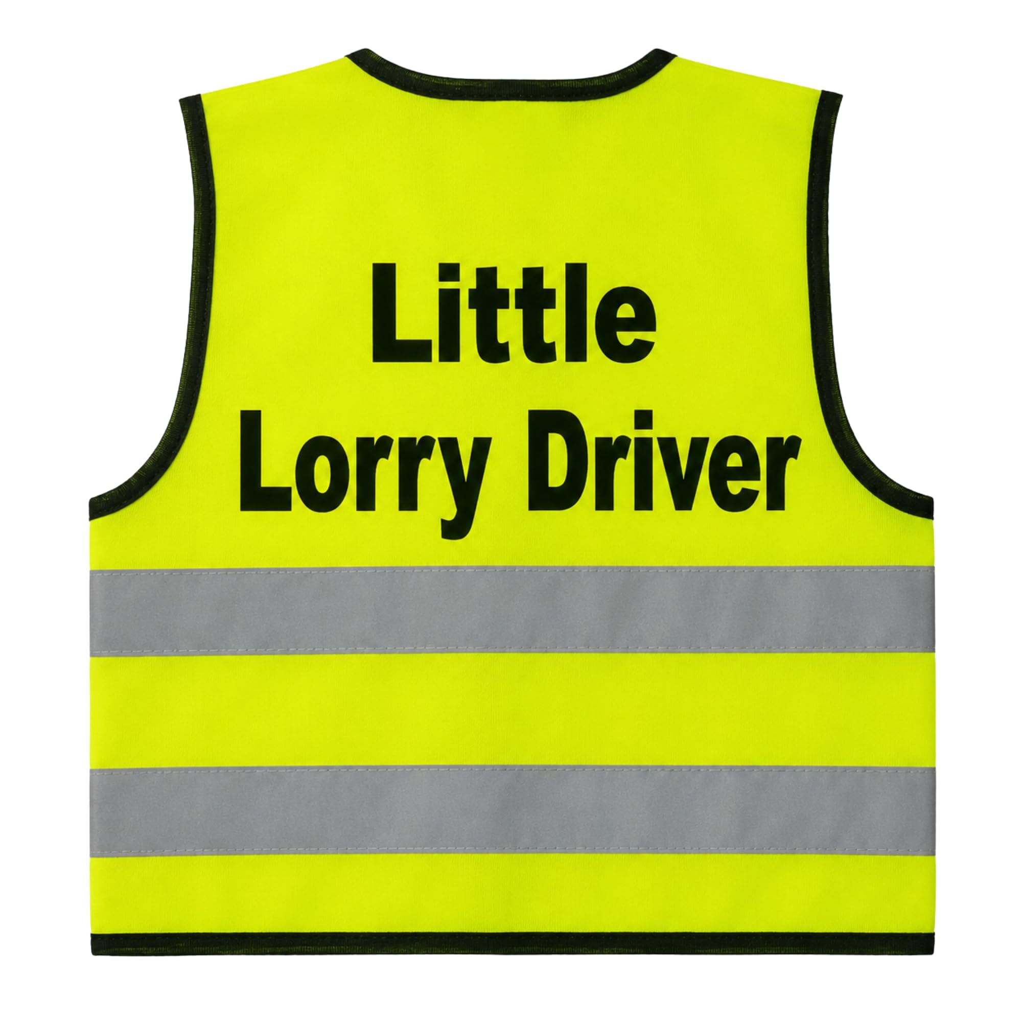 Step Ahead Kids Hi-Vis Safety Infant Vest – High Visibility Reflective Waistcoat for Children Boys & Girls Safety Vest with Back Side Custom Print (LITTLE LORRY DRIVER, YELLOW, 2-3 Year)