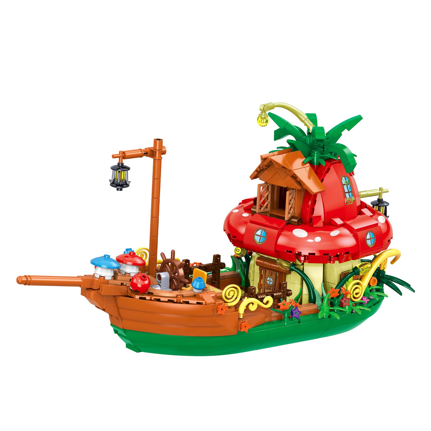 Amazon.com: Vinbosion Mushroom Ship Building Toys,Mushroom