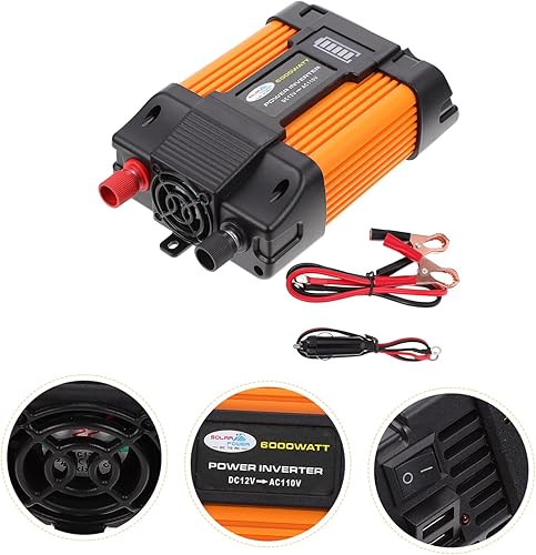 Miniatura 3 de ERINGOGO 1 Unidades Inversor Fuente de Alimentación Cargador Adaptador Auto Suministros Batería Coche Plástico