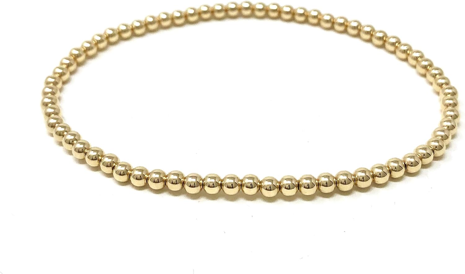 3 mm Beaded Ball Bracelet – 14k Gold Fill, Sterling Silver, or Rose Gold – Minimalist Everyday Stackable Jewelry – Gift for Her