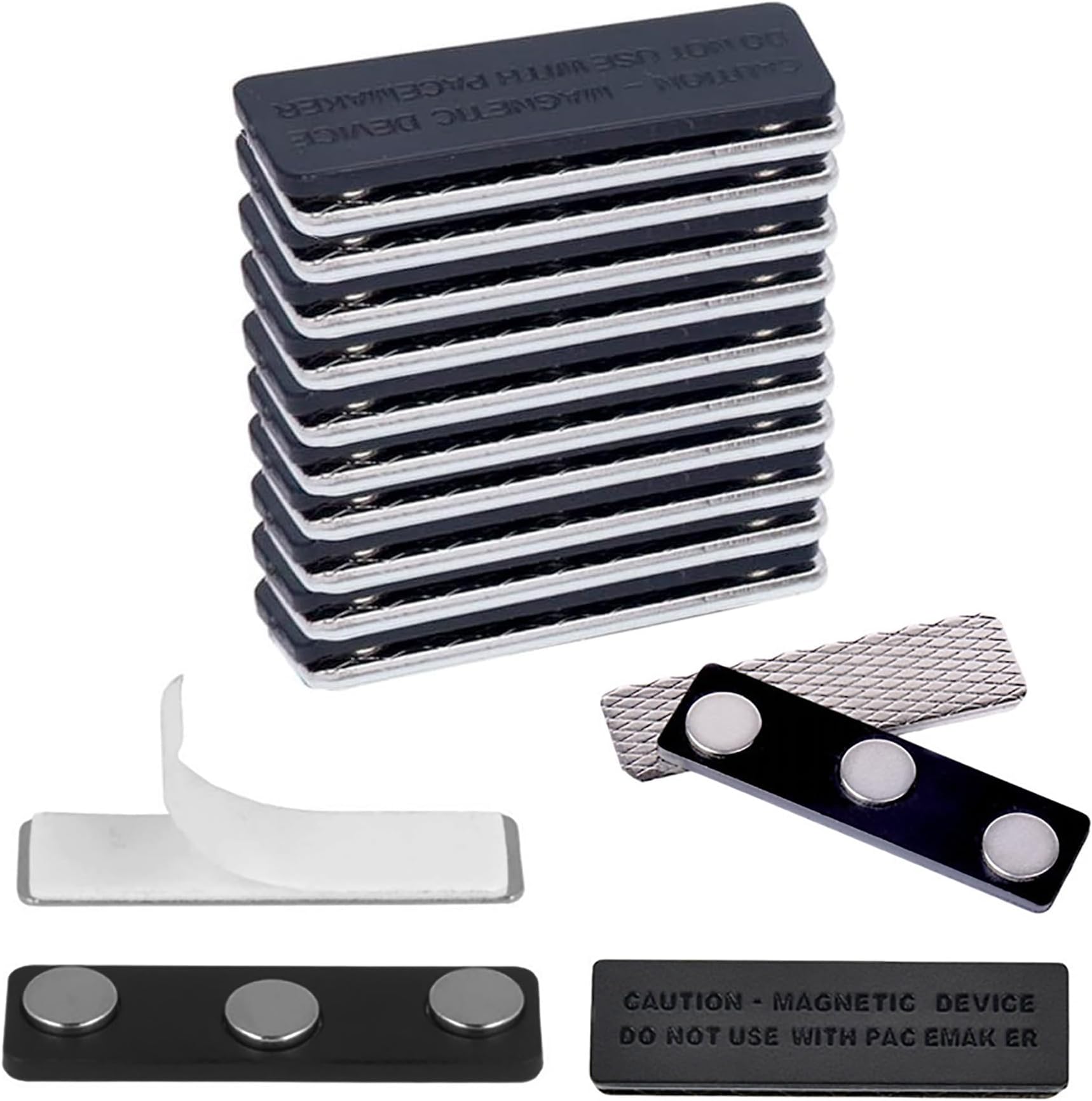 jingewell 16 Pack Magnetic Curtain Closure for Blackout Blind Accessory, Window Blinds, Name Badge Holders with Adhesive, Curtain Magnet with Super Strong Magnets for Blackout Curtains