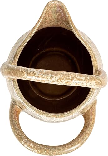 Miniatura 4 de Creative Co-Op Jarra de riego de gres de 80 onzas con asas, esmalte reactivo