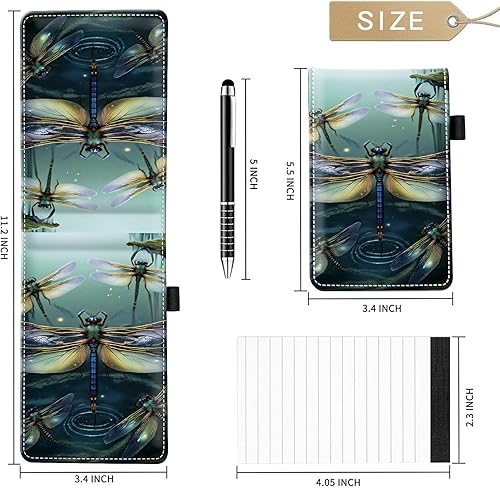 Miniatura 49 de Juego de 4 soportes para bloc de notas de tamaño de bolsillo, de piel sintética, mini bloc de notas con 2 bloc de notas pequeños y lápiz capacitivo