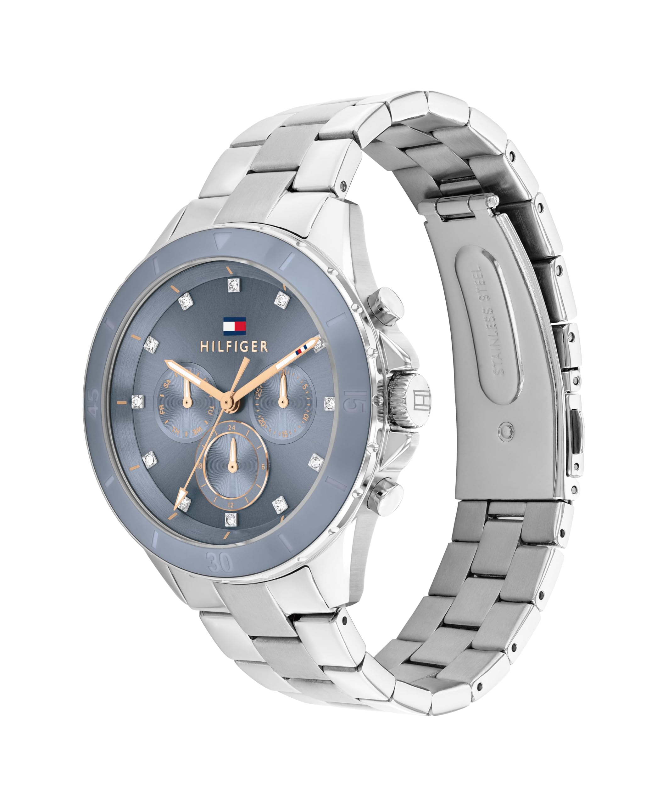 Tommy Hilfiger Reloj Analógico para Mujeres de Cuarzo con Correa en Acero Inoxidable 1782708