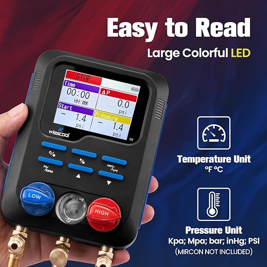 Manómetro digital para HVAC con sondas termométricas miniatura 3