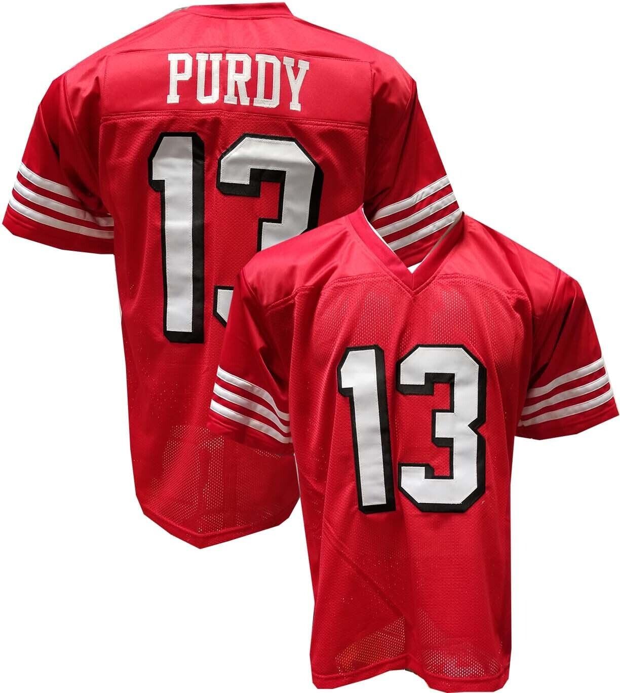 Custom Stitched Brock Purdy Youth Jersey Size Youth X-Large Red