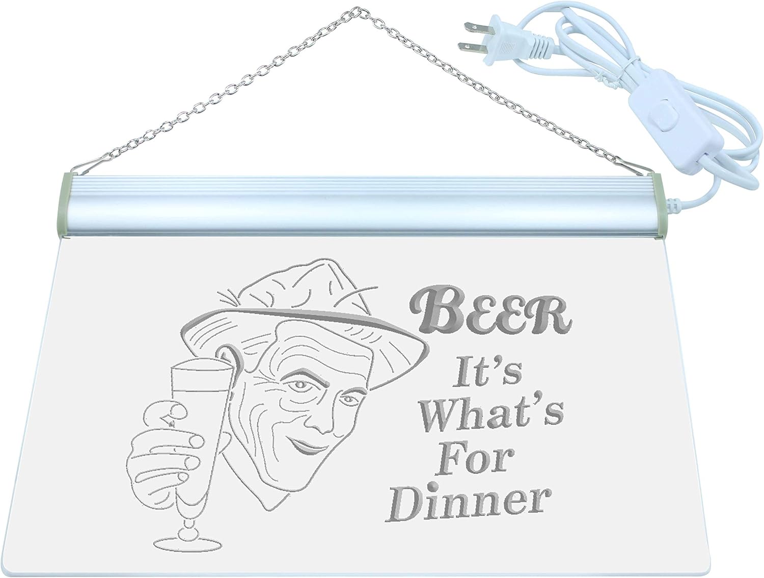 ADVPRO Beer It's What for Dinner Bar LED Neon Sign Red 12 x 8.5 Inches st4s32-j010-r