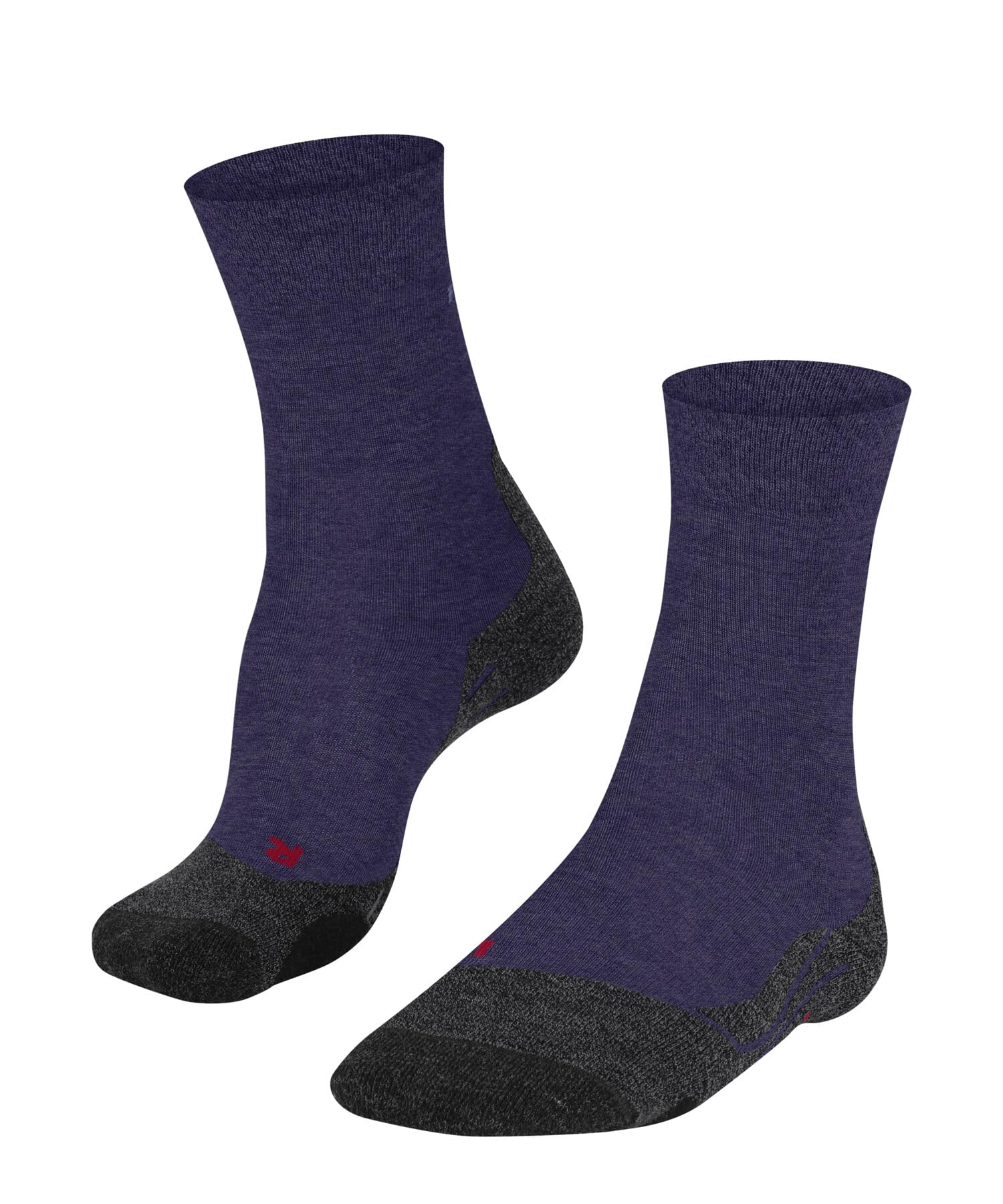 FALKE Women's TK2 Explore Melange W So Wool Thick Anti-Blister 1 Pair Hiking Socks, Purple Viola 8745, 4-5