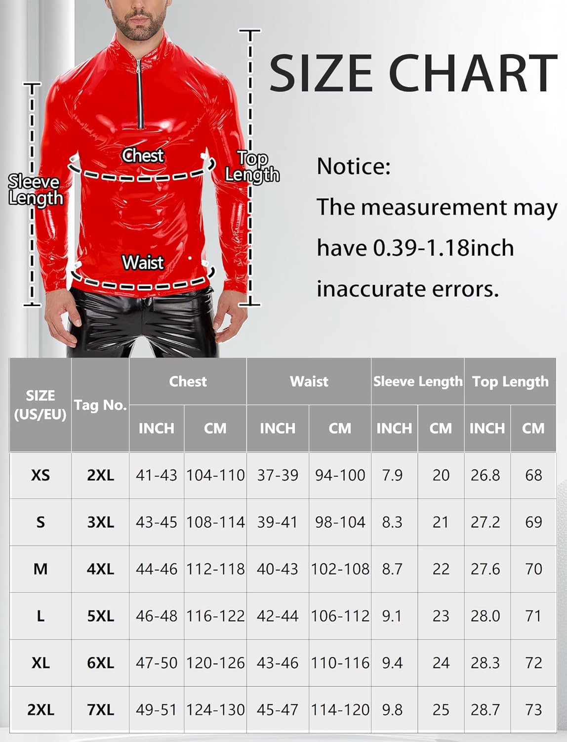 Panegy Men's Liquid Shiny Leather Shirt Jacket Slim Fit Wetlook Party Nightout Club 70s/80s Disco Blouse Tshirt