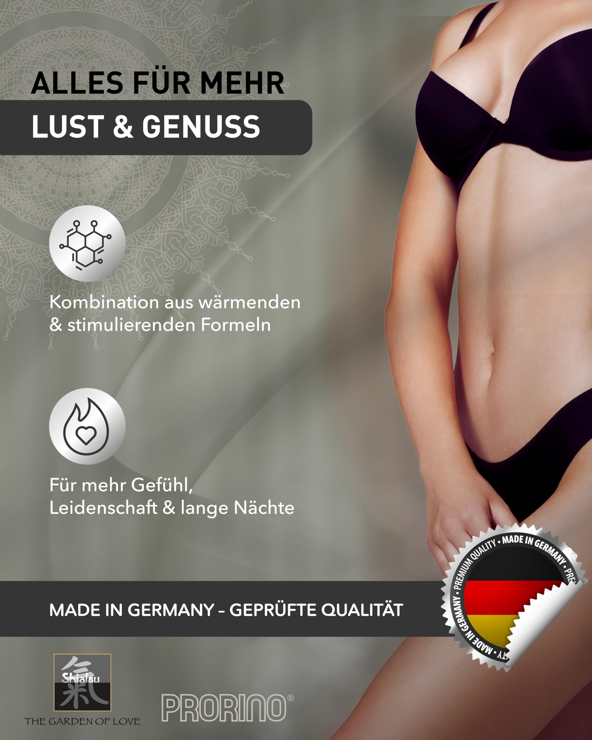 HOT Junggesellinnenbox I Mit Stimulation Gel, Couples Cream, Gleitmittel, Massageöl & Libido-Kapseln I Hochwertige Inhaltsstoffe, verführerische Düfte & Aromen I Ideal als Geschenk