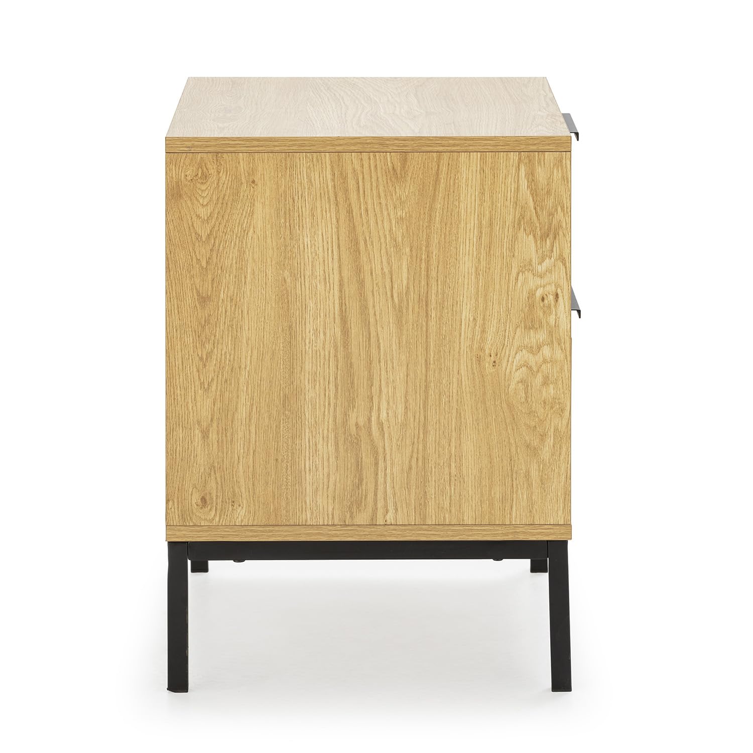 HOMN LIVING Mesita de Noche Mónica 2 cajones Color Madera, 50 cm (Ancho) 40 cm (Profundo) 55 cm (Altura)