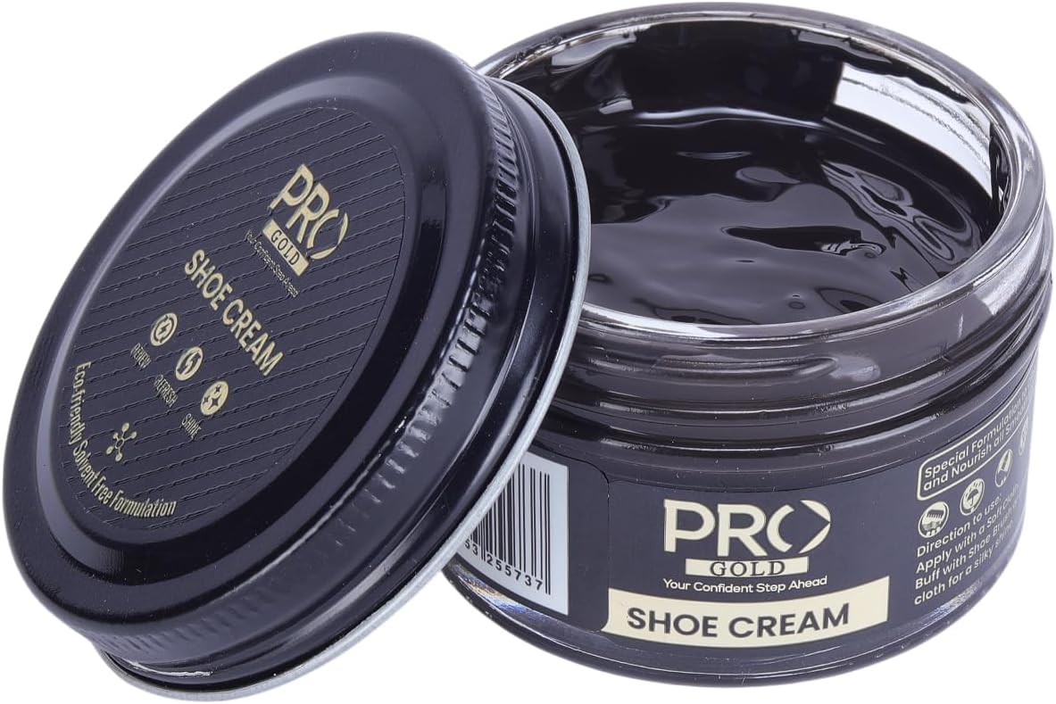 Shoe Cream Polish - 45 ML | Natural Waxes Formula for Leather Shoes | Enriched with Carnauba & Bees Wax | Long-Lasting Shine | Leather Shoe Cream Polish
