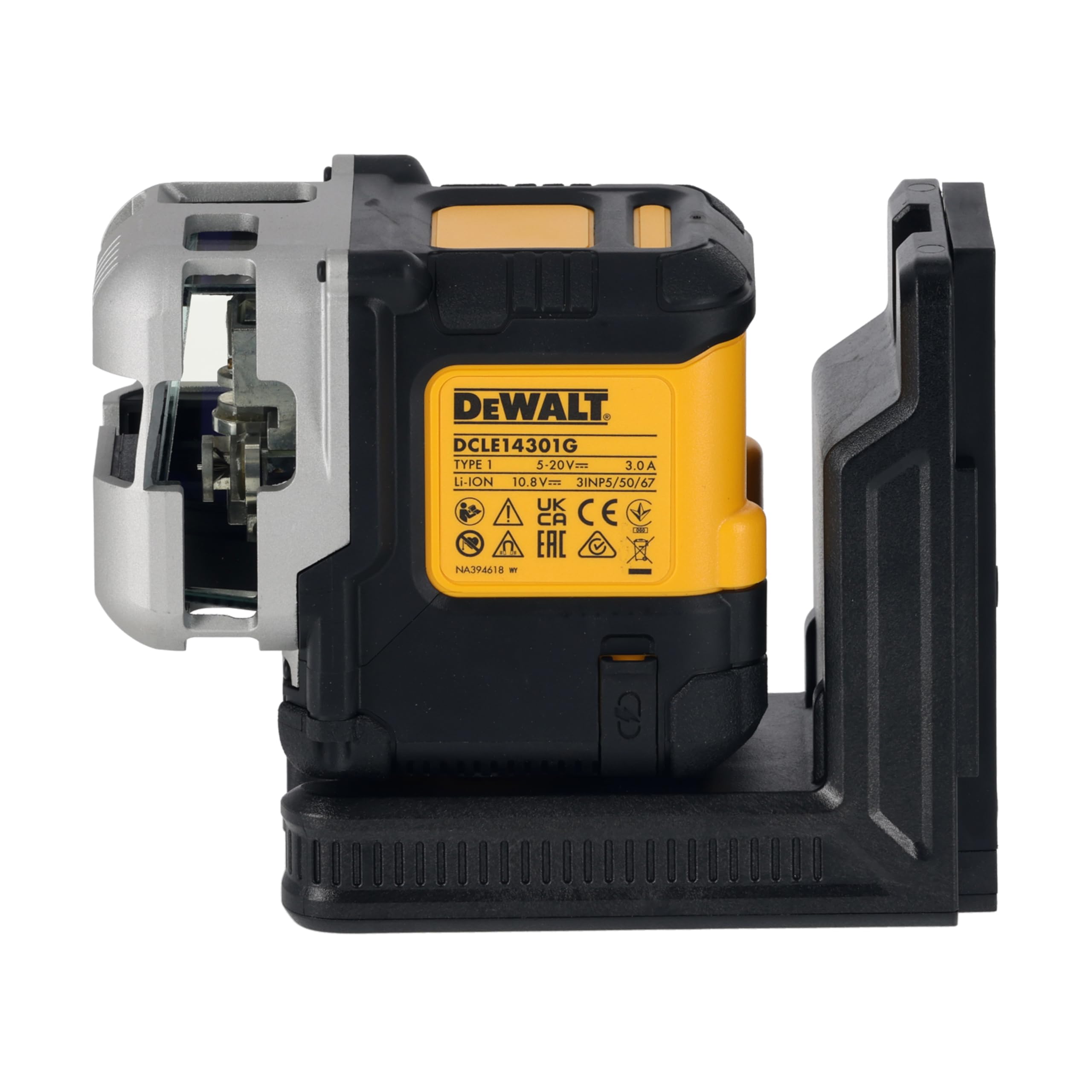 DEWALT Nivel Láser autonivelante de 3 líneas 180° Verde USB (Sin Cargador), DCLE14301GB-XJ