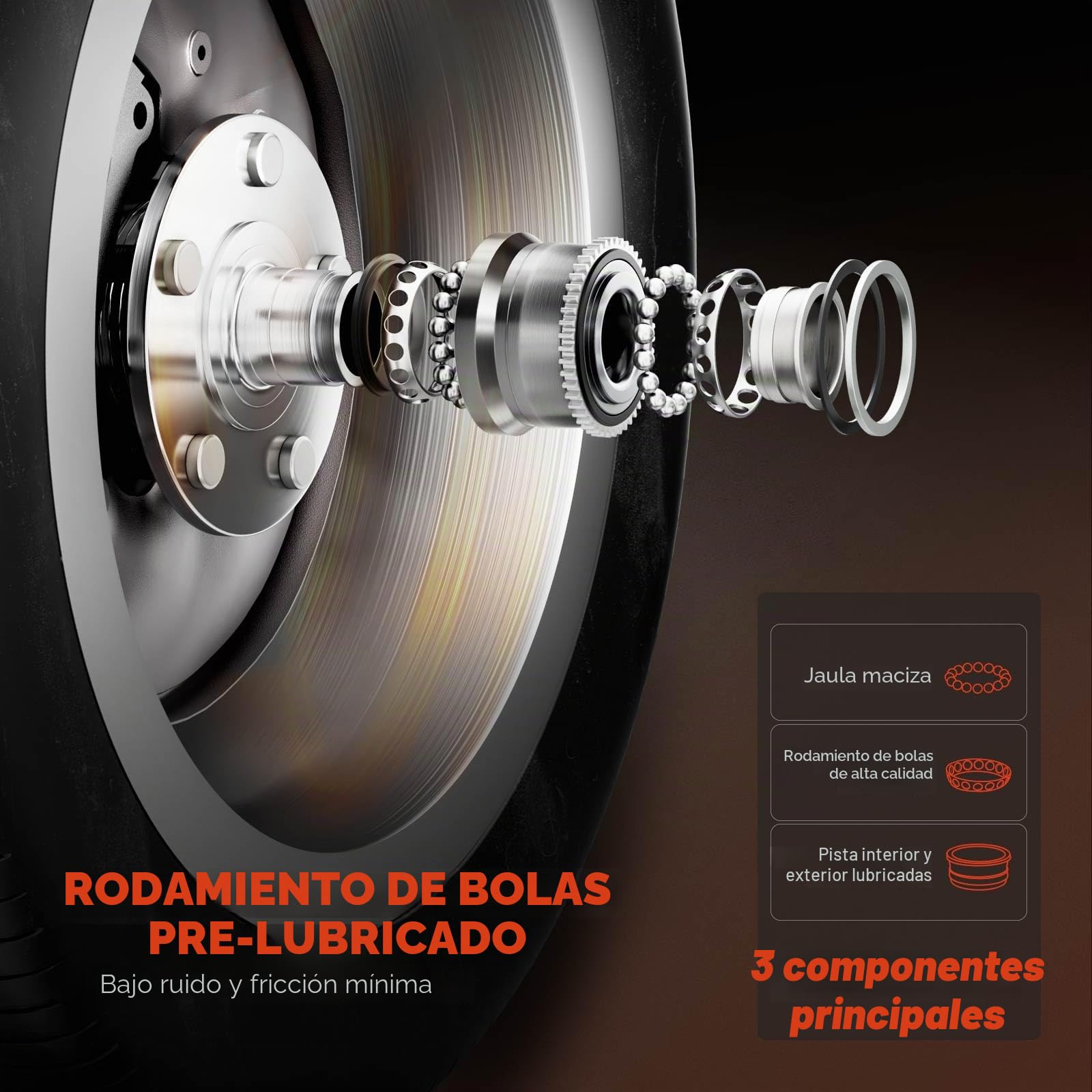 Frankberg 2 rodamientos de rueda traseros juego de rodamientos con sensor | 1769848, trasero Con sensor de carcasa Sensor de Velocidad de las Ruedas Sensor ABS Rueda con brida ⌀136