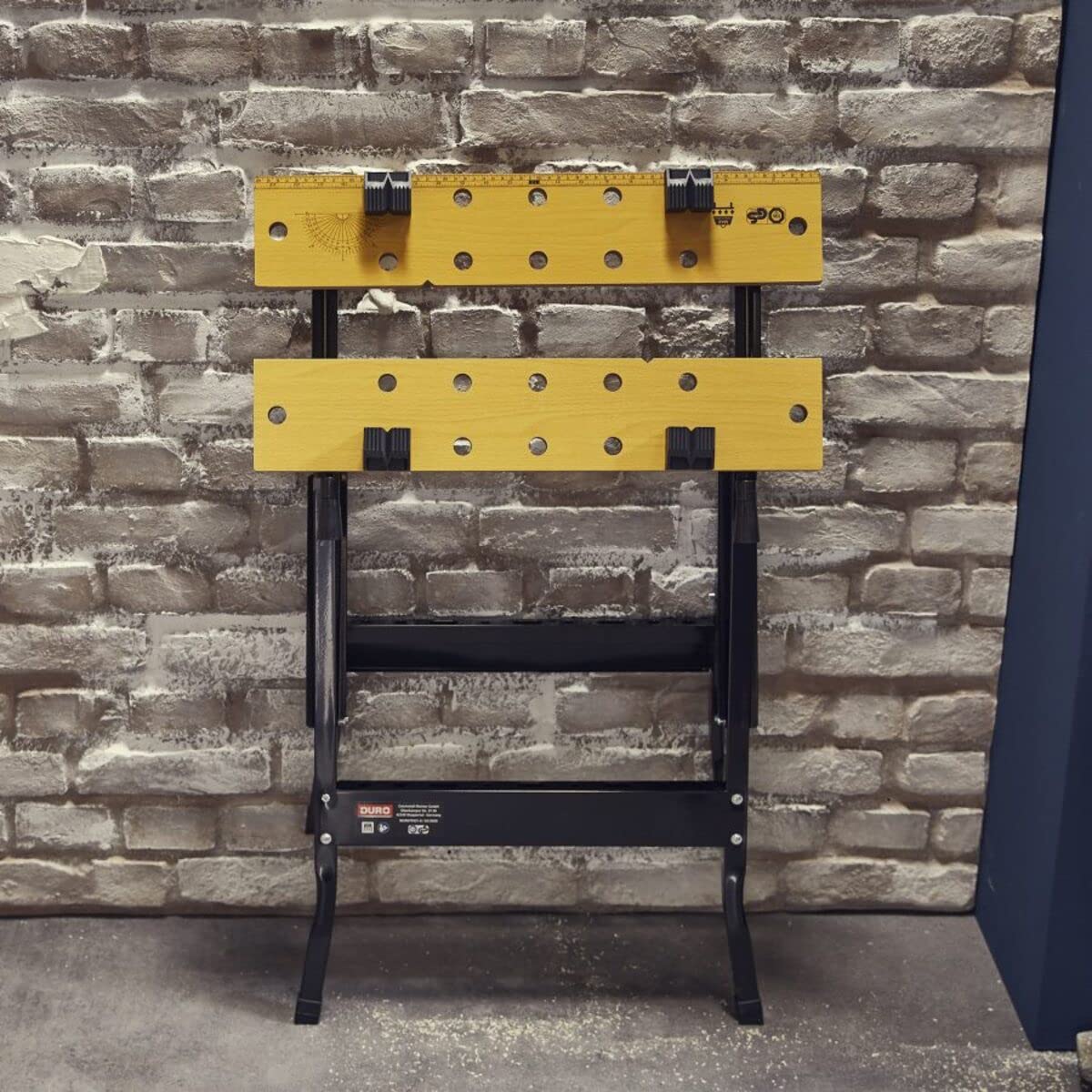 POWER plus Workzone Workzone Tavolo da lavoro pieghevole - Robusto piano di lavoro e robusto telaio in metallo, regolabile in modo versatile