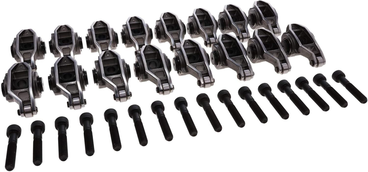 Top Street Performance Pro Series Cast Steel Rocker Arms 1.7 Ratio Needle Bearing Trunnion, Needle Bearing Tip for GM Chevy LS3 L92
