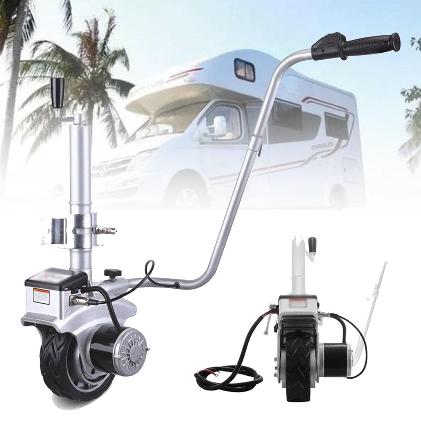 Elektrischer Anhänger-Mover für Wohnmobil, Wohnwagen und Bootsanhänger – motorisiertes Trolley-Set mit max. 2270 kg Kapazität, geeignet für jedes Gelände