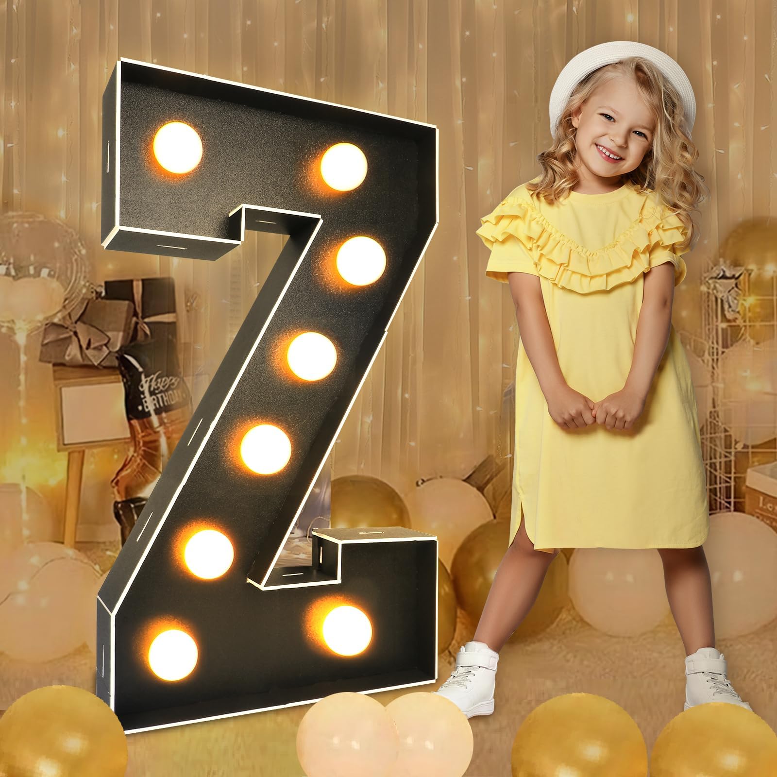 imprsvMarquee Letters Black 3FT Light Up Letter Z