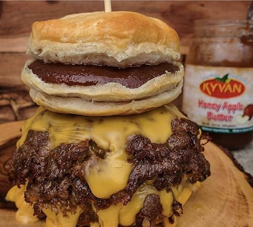 Miniatura 8 de KYVAN Manteca de manzana y miel, 18.5 onzas, libre de OMG, sin jarabe de maíz de alta fructosa, sin gluten, ingredientes naturales, mermeladas y