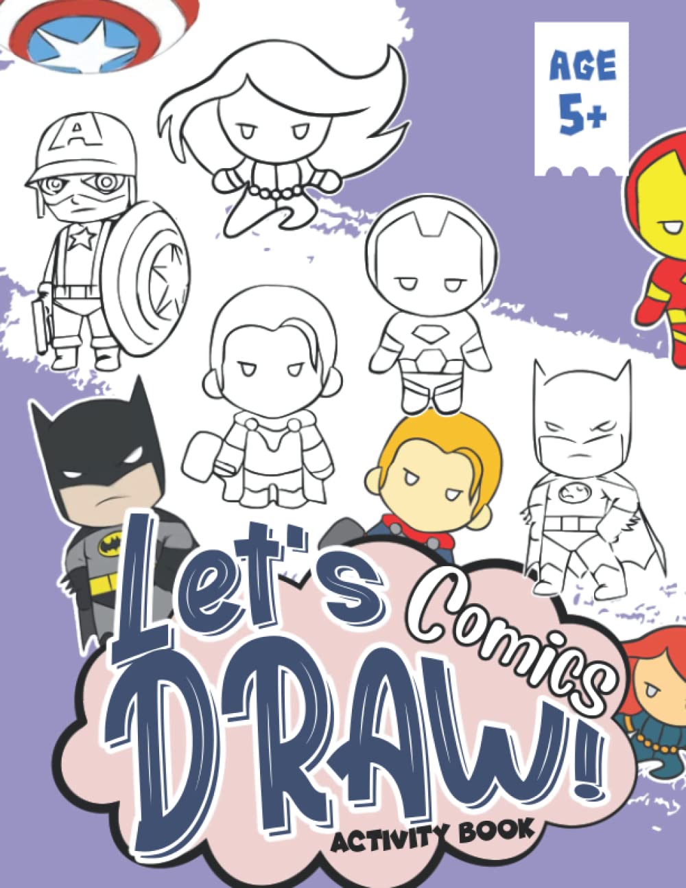Let's Draw Comics Activity Book: A Step-By-Step Grid Copy Drawing and Sketchbook With Chibi Theme for Kids