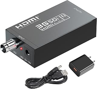 SDI to HDMI Converter , 1080p HD-SDI / 3G-SDI/ SD-SDI to HDMI Video Audio Converter , BNC to HDMI Adapter for SDI Camera Monitor Projector