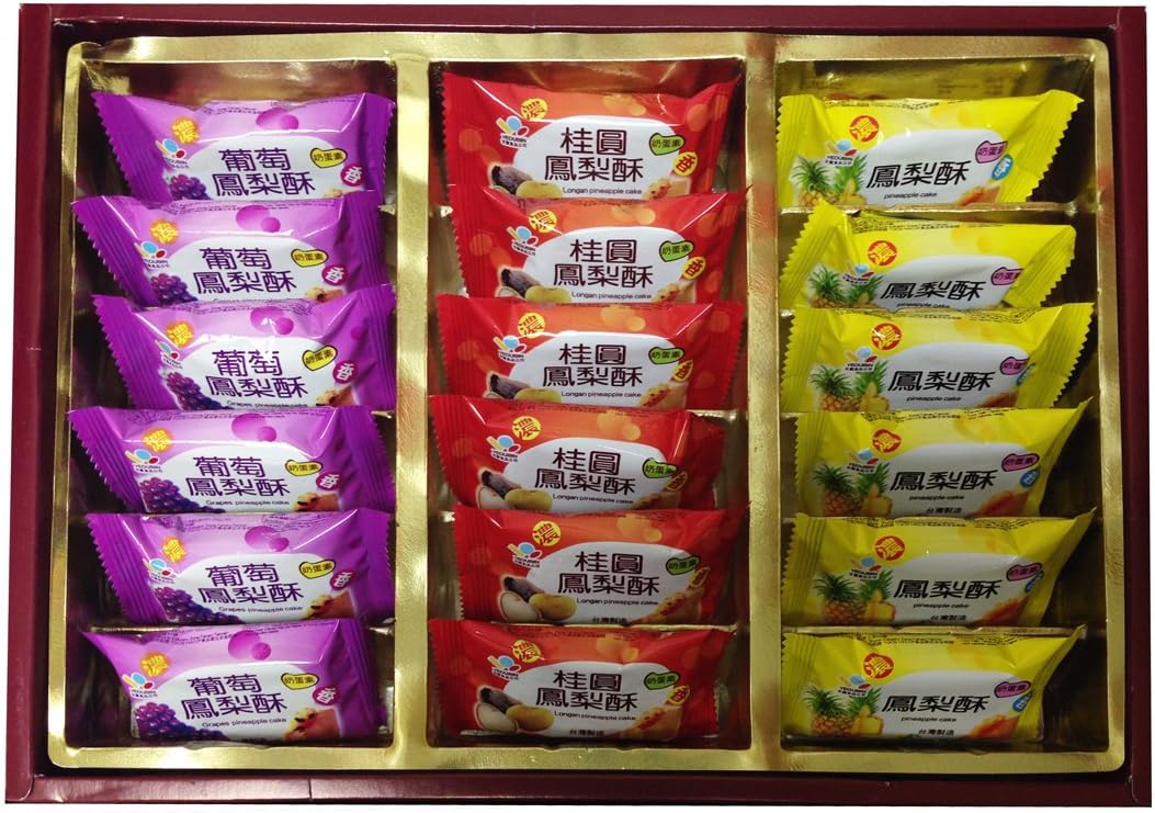 Yeou Bin Longan Grapes Pineapple cake Fruit Gift Box (18pcs)