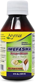 ARYMAR Imefasma Honey & Ginger Syrup Traditional Herbal Formula for Throat Comfort and Wellness, Natural Liquid Supplement with Ginger and Honey, 4oz Bottle