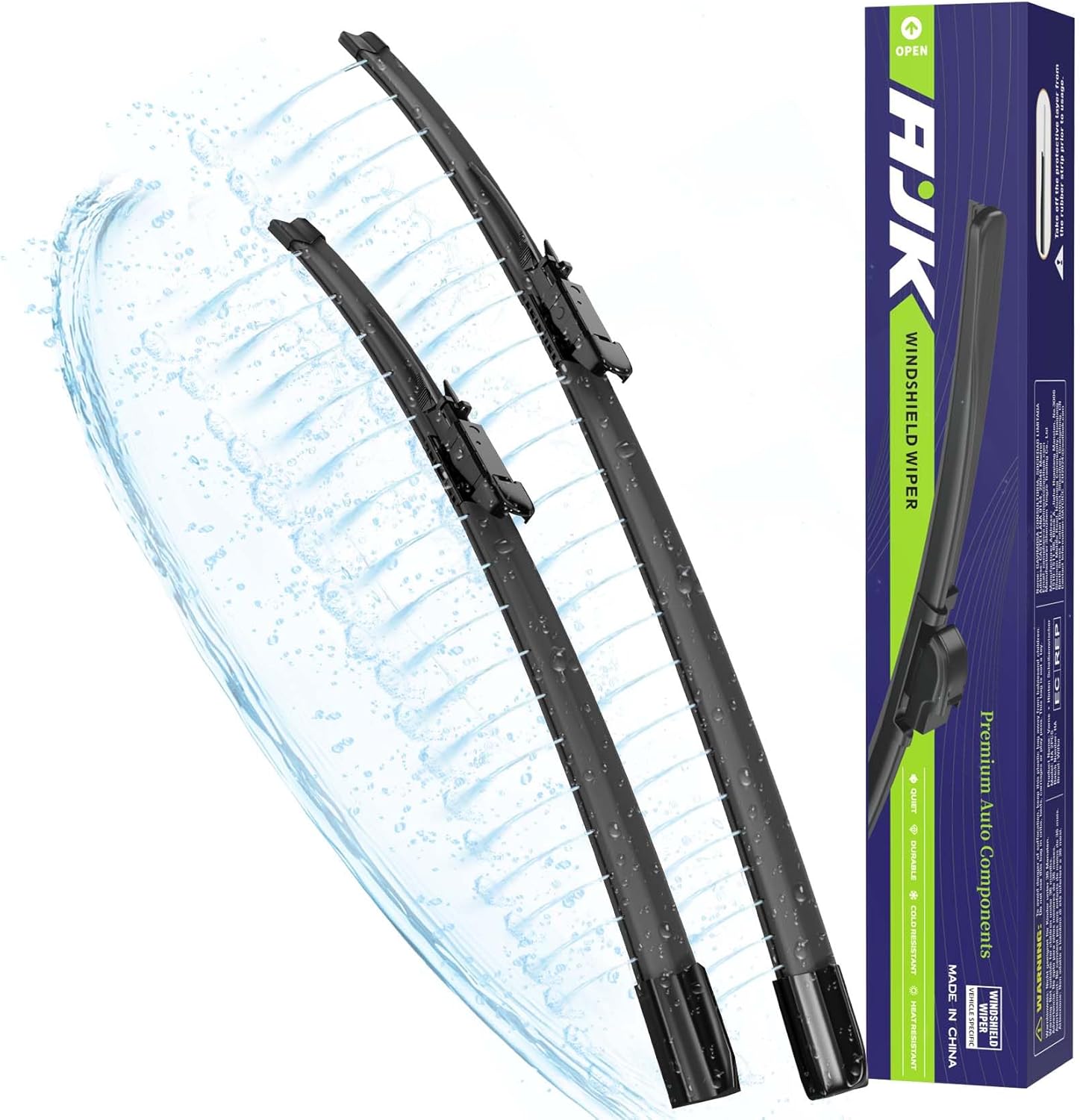 AJK Unheated Wiper Blades for Tesla Model X 2019-2021 2022 2023, 2 Piece All Weather OEM Quality Automotive Replacement Unheated Windshield Wiper Blades for My Car