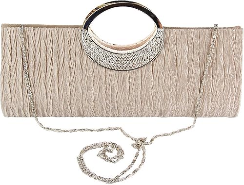 Miniatura 3 de TOPCHANCES Bolsos de noche de satén para mujer, bolso de mano para boda, fiesta, formal, elegante