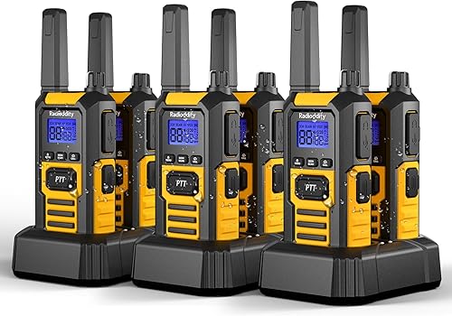 Miniatura 10 de Radioddity HD-1 IP67 - Walkie talkies flotantes impermeables de alta definición, radio bidireccional de largo alcance de servicio pesado con batería