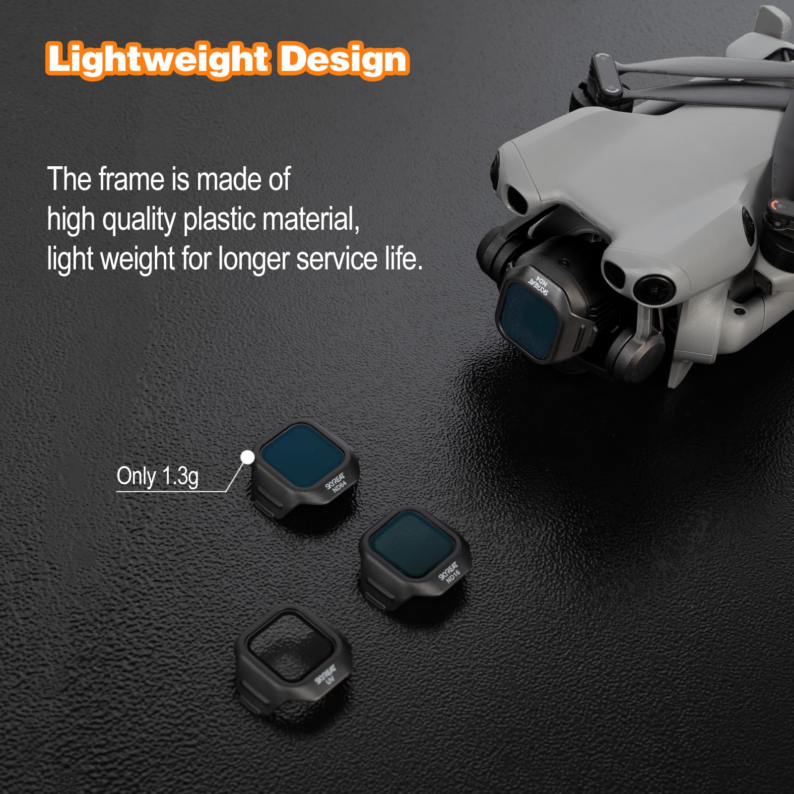 Skyreat Zestaw filtrów Mini 5 Pro, obiektyw aparatu z filtrem UV, zestaw 4 filtrów, kompatybilny z akcesoriami DJI Mini 5 Pro (UV ND4 ND16 ND64), wersja z tworzywa sztucznego