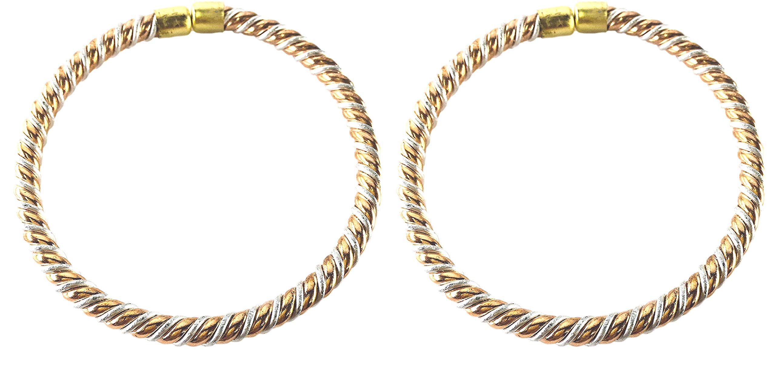 &EveryThing Copper and Mix Colour Metal Ashtdhatu Health Beneficial Adjustable Free Size Bangle Bracelet Kada for Men and Women