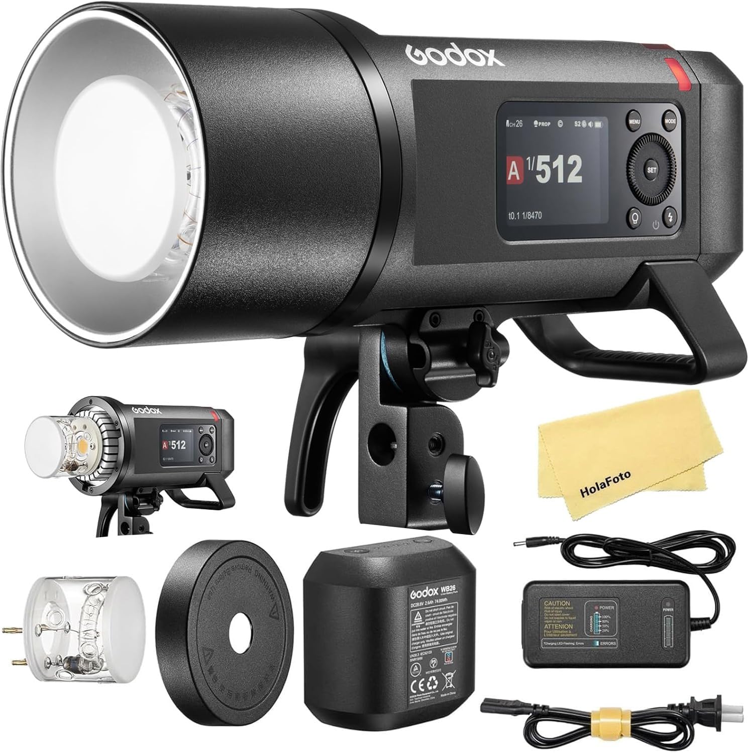 Godox AD600 Pro II 600Ws G87 Flash Stroboscopico per Esterni,2.4G TTL 1/8000 HSS,0.01~0.9s Tempo Riciclo,40W Bicolore LED Luce Modellante per Canon Sony Nikon Fujifilm Olympus Panasonic Pentax Leica