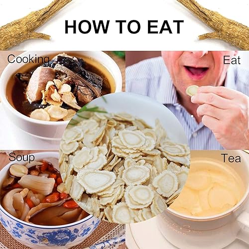 Vista 4 de Rebanadas de ginseng americano de Wisconsin, DOL American Wisconsin - Rodajas de ginseng para té, energía para hombres y mujeres, la salud mental