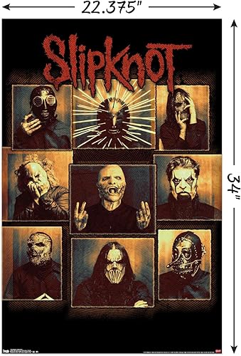 Miniatura 46 de Trends International Slipknot - Póster de pared a prueba de balas, 34 pulgadas de largo x 22.4 W, paquete de póster y clip prémium Paquete de póster