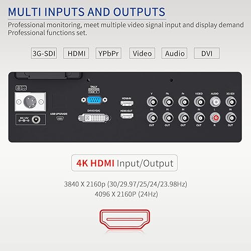 Miniatura 5 de SEETEC P173-9HSD-RM 17.3 "7RU Monitor de Director LCD de Transmisión de Montaje en Rack con 3G-SDI HDMI YPbPr Entrada y Salida Full HD 1920 × 1080