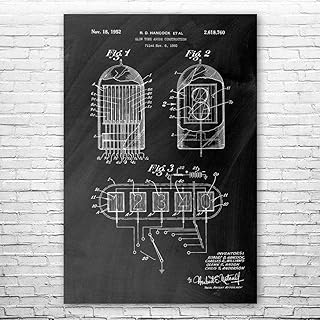 Nixie Tube Poster Print, Hardware Art, Engineer Gift, Electronics Decor, Watch Store Art, Clock Maker Gift, Patent Print Black Chalkboard (8 inch x 10 inch)
