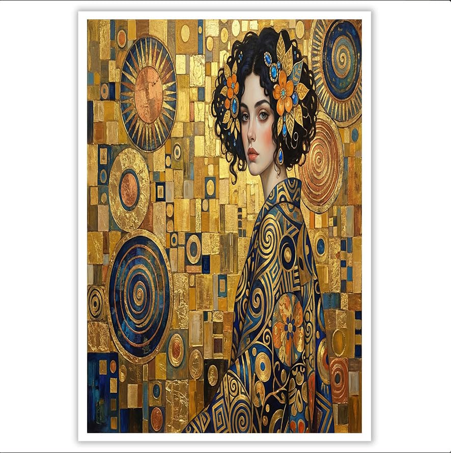 Art déco tableau de qualité supérieure avec figures féminines or