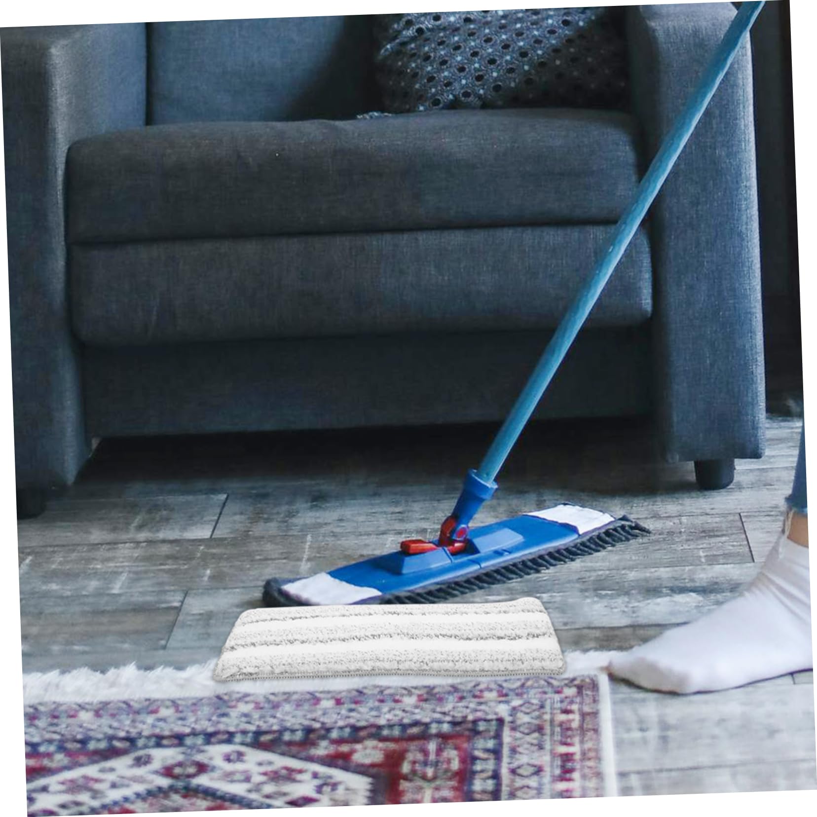 Baluue 9pezzi Mop Refills Ricambi per Mop Microfibra Pad Sostitutivi Riutilizzabili per Pulizia di Pavimenti Piastrelle e Marmo Facili da Lavare e Resistenti