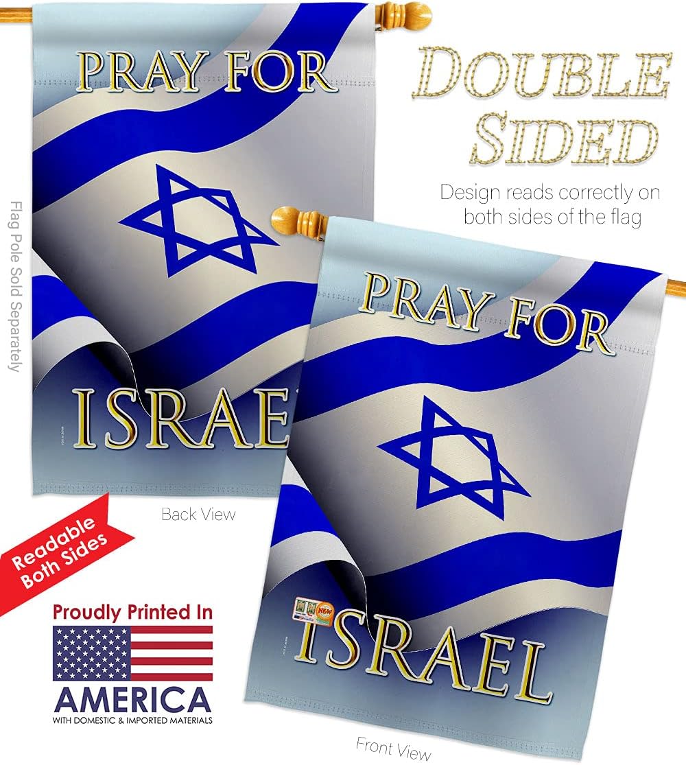Cause Pray for Israel Garden House Flags Set Support BLM Anti Racism Justice Revolution Movement Equality Social Small Decorative Gift Yard Banner Double-Sided Made In USA 28 X 40