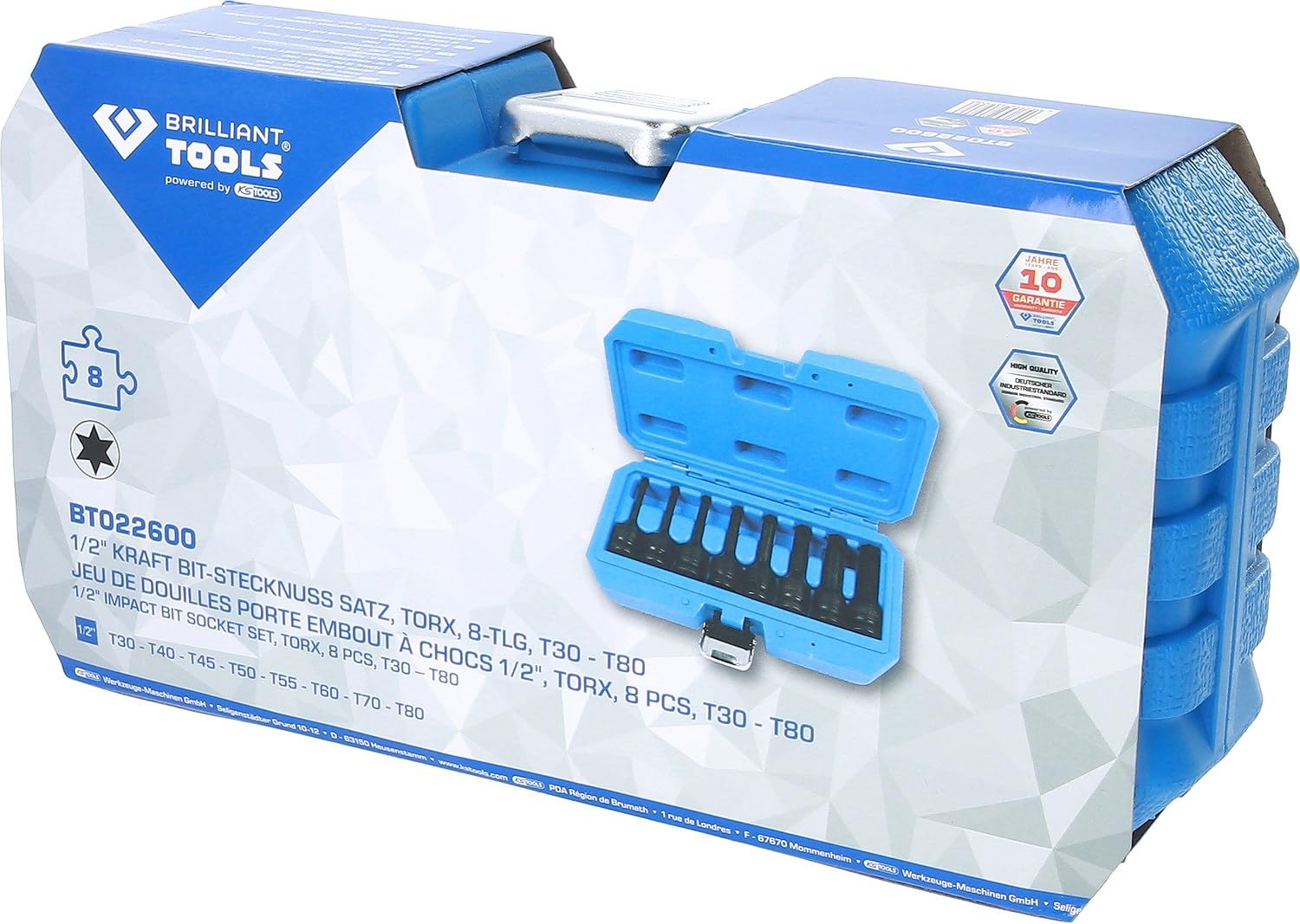 BRILLIANT TOOLS BT022600 Jeu de douilles tournevis [Powered by KS TOOLS]