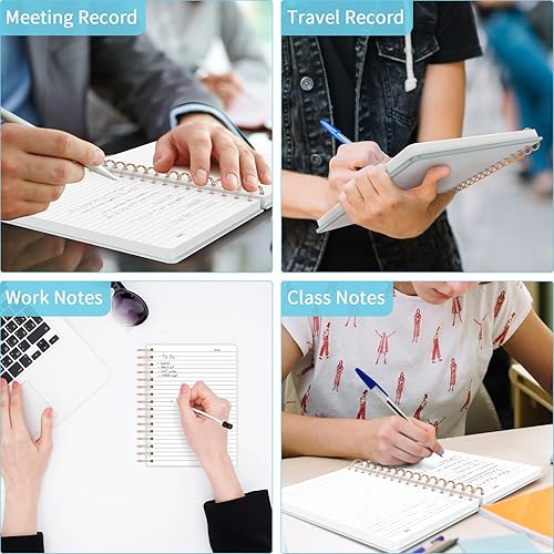 Vista 7 de Forvencer Cuaderno rayado en espiral con 300 páginas numeradas, diarios gruesos A5 para escribir con papel de 3.53 oz/m², cuadernos de tapa dura