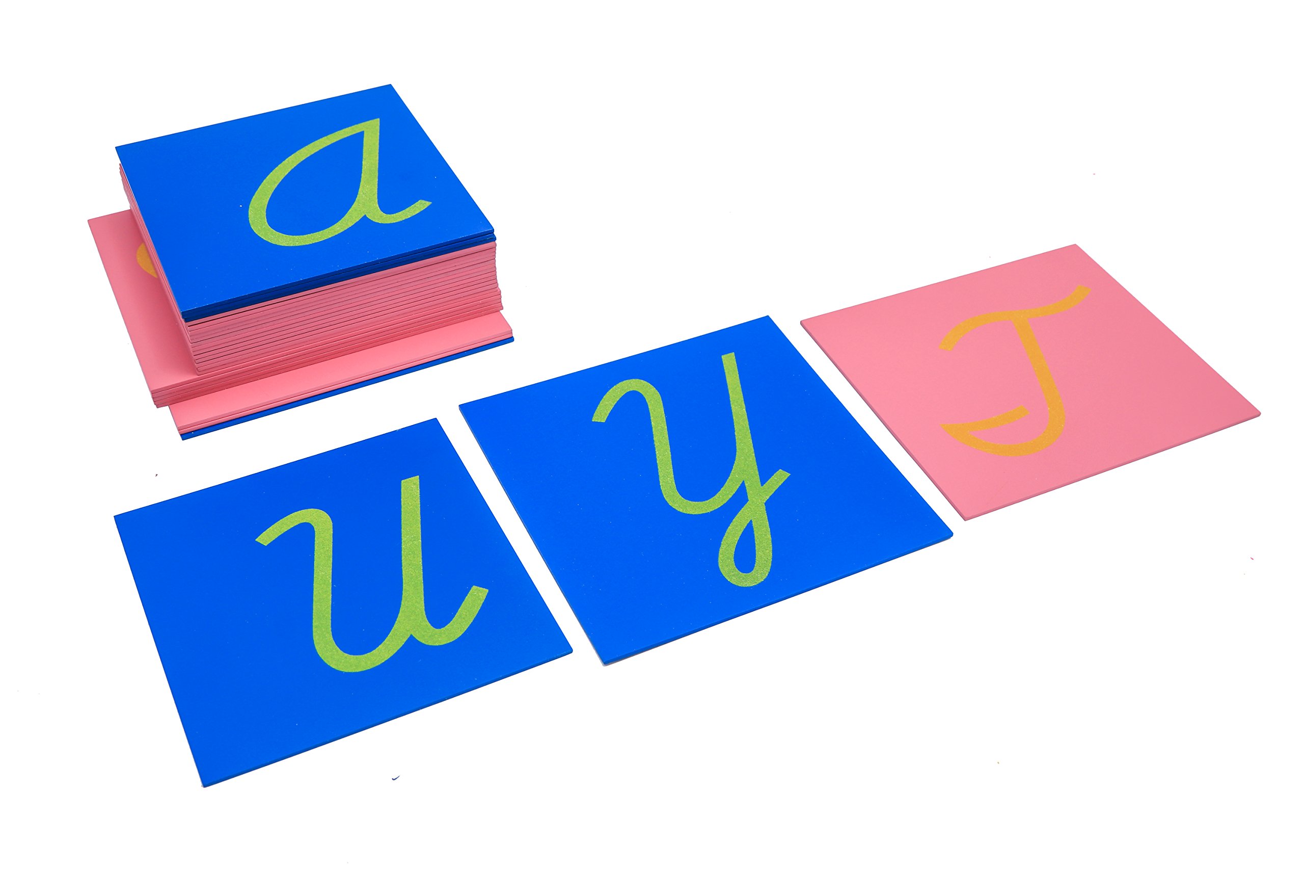 Adena Montessori Sandpaper Letters, Capital Case Cursive, with Box - Image 5