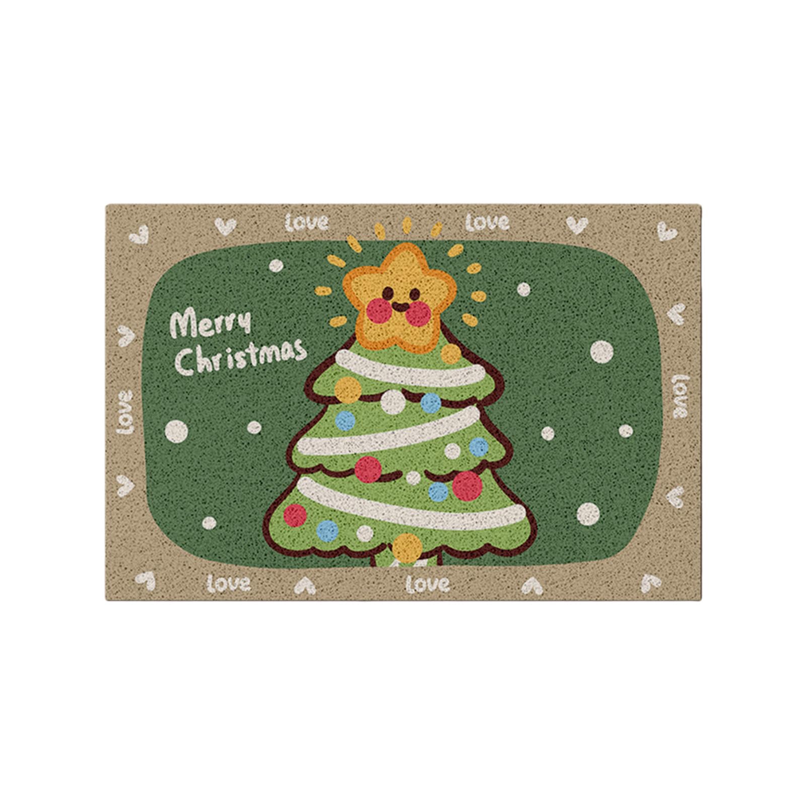 Tsophreniq Christmas Bathroom Mat NonSlip Shower Pad for Tub Entryway Quick Dry Shower Floor Mat
