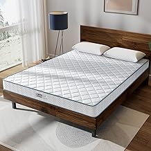 BedStory Mattress, 6 Inch Queen Spring Mattress Medium Firm Foam Mattress Low Profile Breathable Innerspring Bed Charcoal Gel Foam CertiPUR-US Certified（Blue）