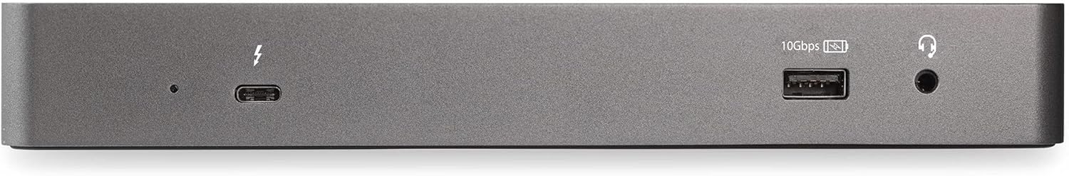 StarTech.com Thunderbolt 3 Dock w/ USB-C Compatibility - Dual Monitor 4K60Hz DisplayPort Laptop Docking Station - 60W PD, GbE, 5x USB Hub - TB3 / USB 3.1 Gen 2 10Gbps Dock - Windows & Mac (TB3CDK2DP)