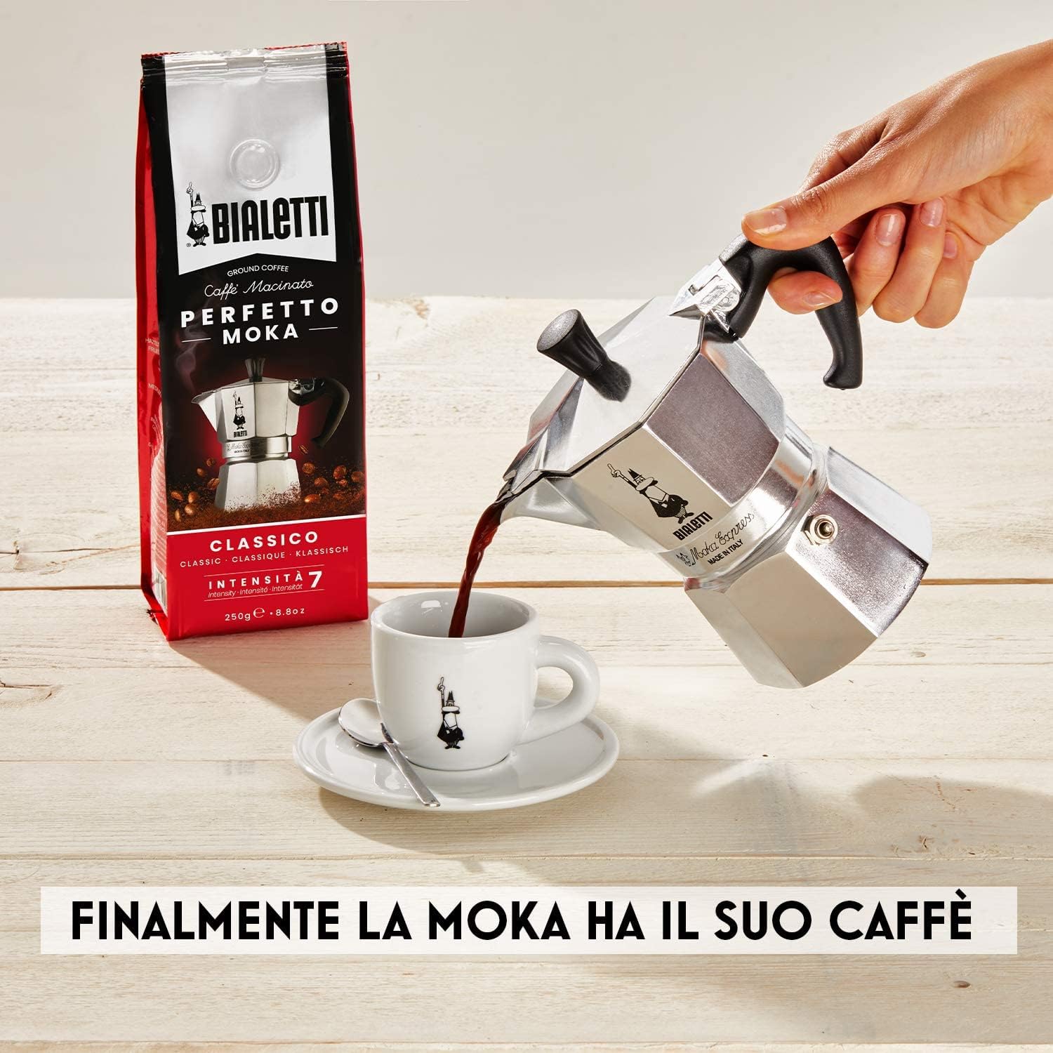 Bialetti Perfetto Moka Caffè Macinato, 1.5 Kg, Classico - 6 x 250 g Classico 250 g (Confezione da 6) Macinato Perfetto Moka 6 x 250g - Immagine 4